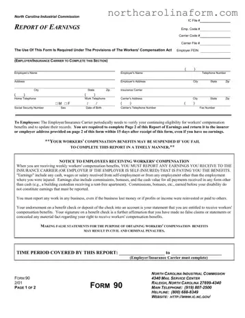 Blank North Carolina 90 PDF Form