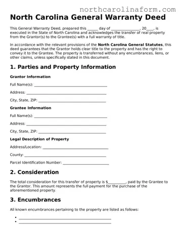 Attorney-Approved Deed Template for the State of North Carolina